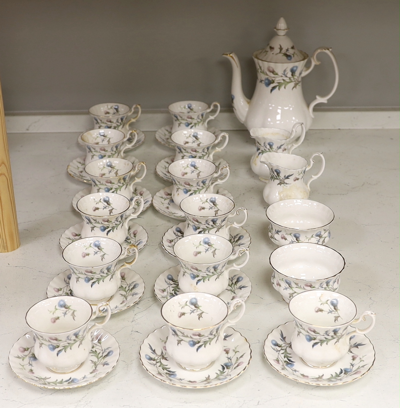 A Royal Albert Brigadoon coffee set